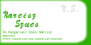 narcisz szucs business card